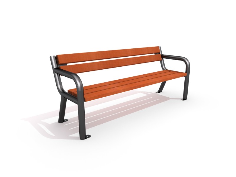 Ławka stalowa 01 Plac zabaw benches-steel-bench-01