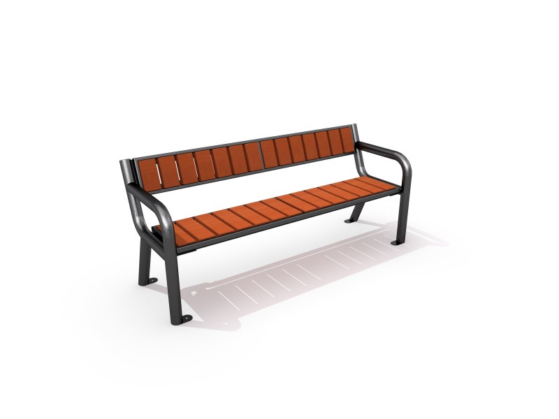 Ławka stalowa 02 Plac zabaw benches-steel-bench-02