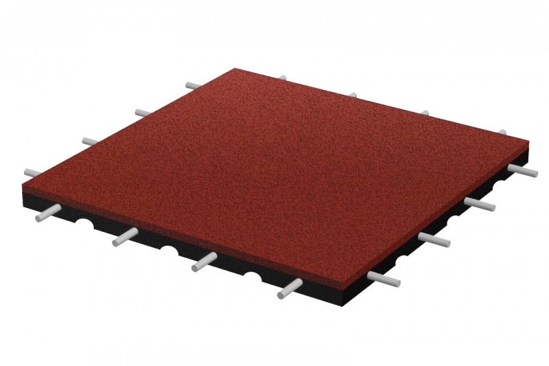 Bezpieczna płytka 500x500x45mm - czerwona Plac zabaw flexi-step-plus-bezpieczna-plytka-500x500x45mm-czerwona-77