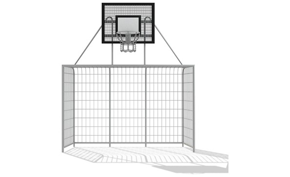 Bramka kratowa z koszem Plac zabaw playground-sports-goal-with-basket-3x2m35