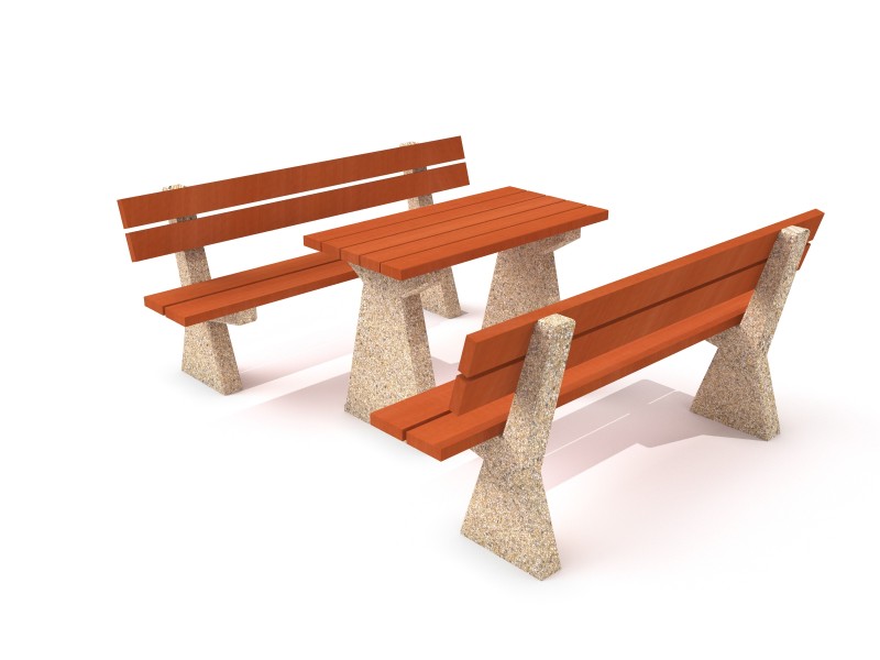 Stół betonowy z ławkami 02 Plac zabaw tables-concrete_table_02
